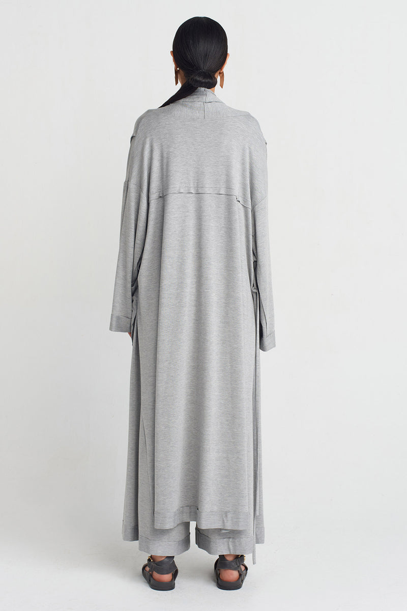 NU Belted Kimono Grey Melange