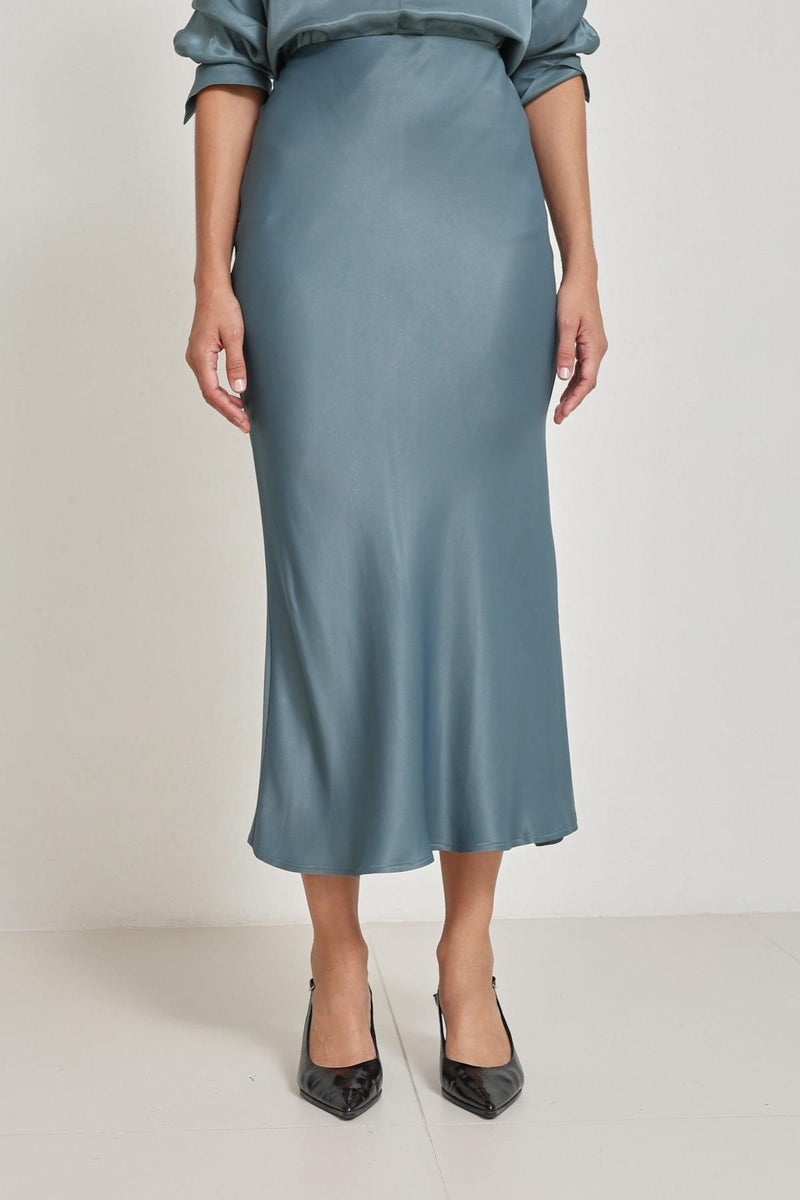 Setre Full-Cut Midi Length Skirt Light Green