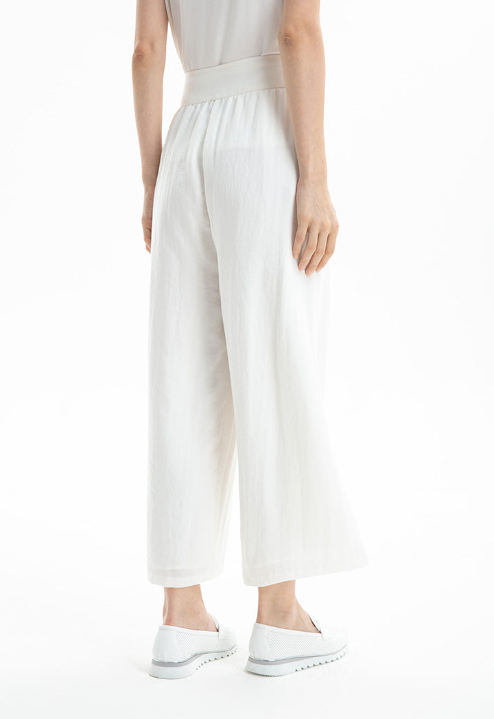 Choice High Waist Trouser Off White