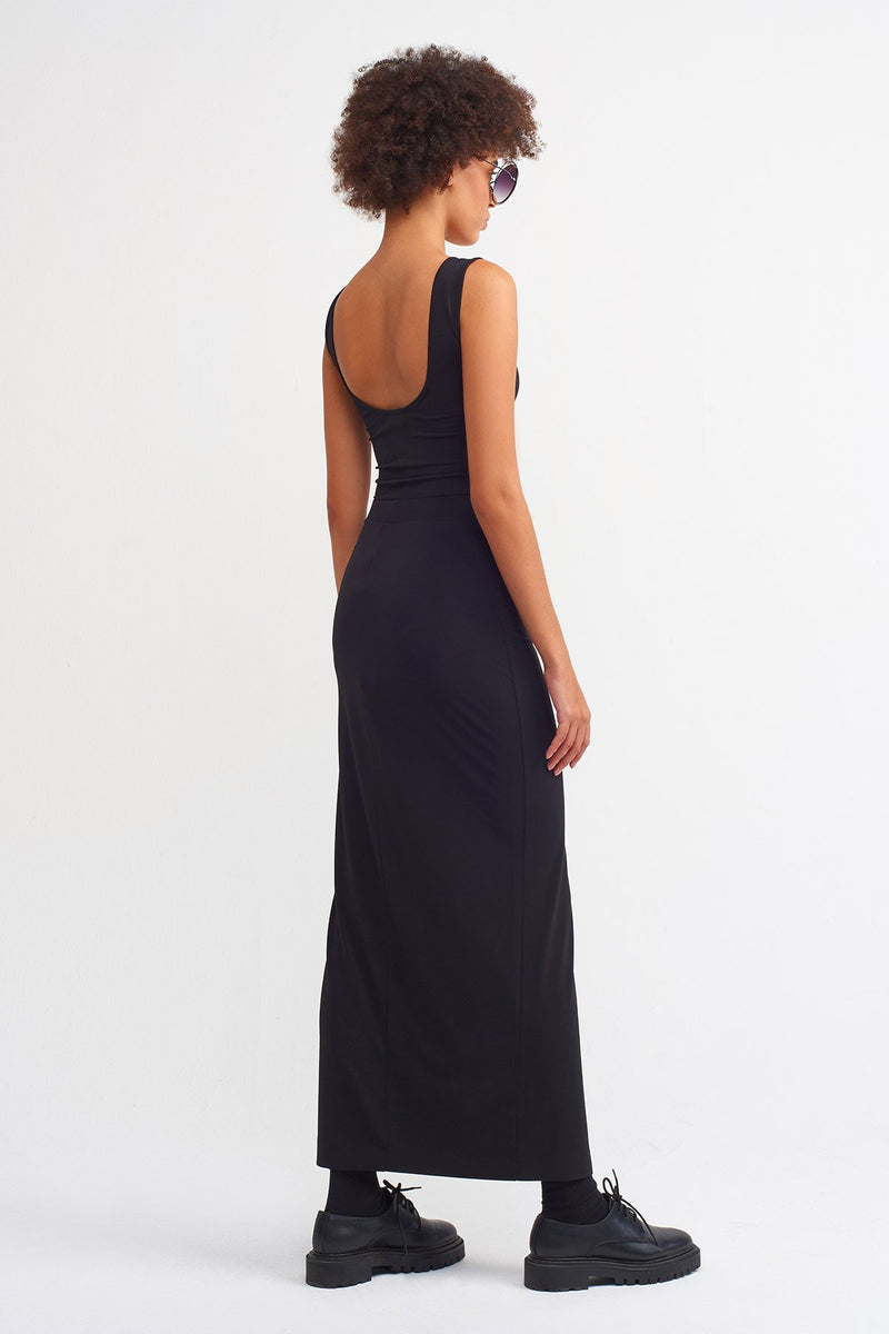 NU  Basic Slim Fit Skirt Black