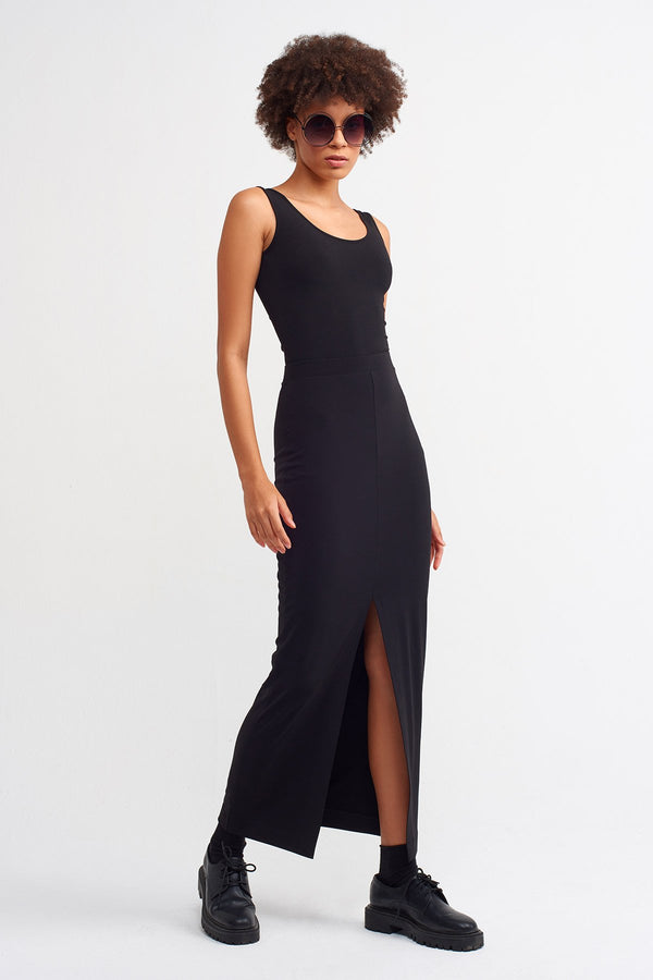 NU  Basic Slim Fit Skirt Black