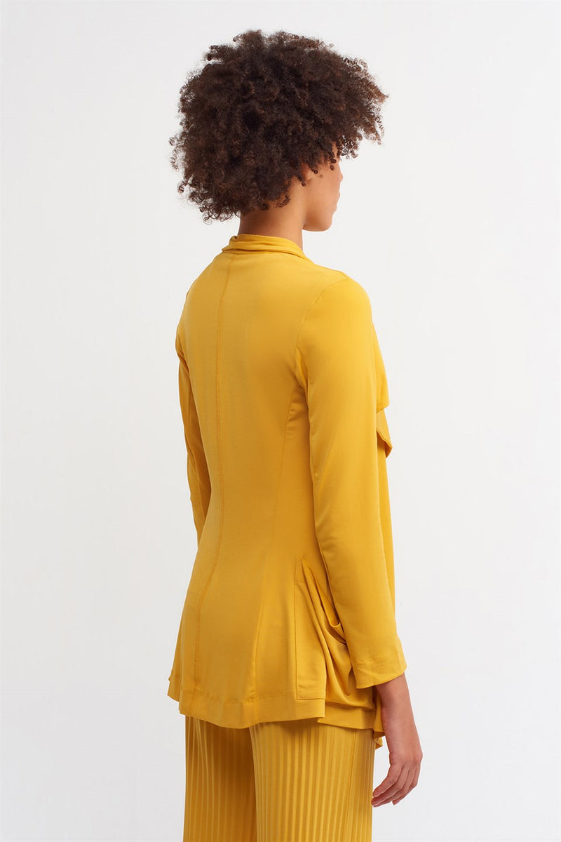 NU Draped Collar Short Outerwear Papia