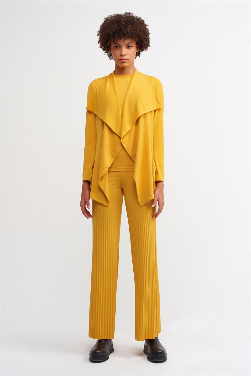 NU Draped Collar Short Outerwear Papia