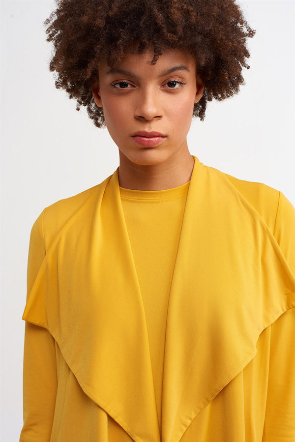 NU Draped Collar Short Outerwear Papia