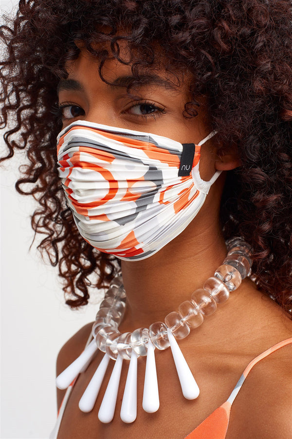 NU Printed Pleated Face Mask Multicolor