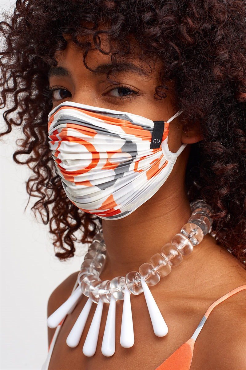 NU Printed Pleated Face Mask Multicolor