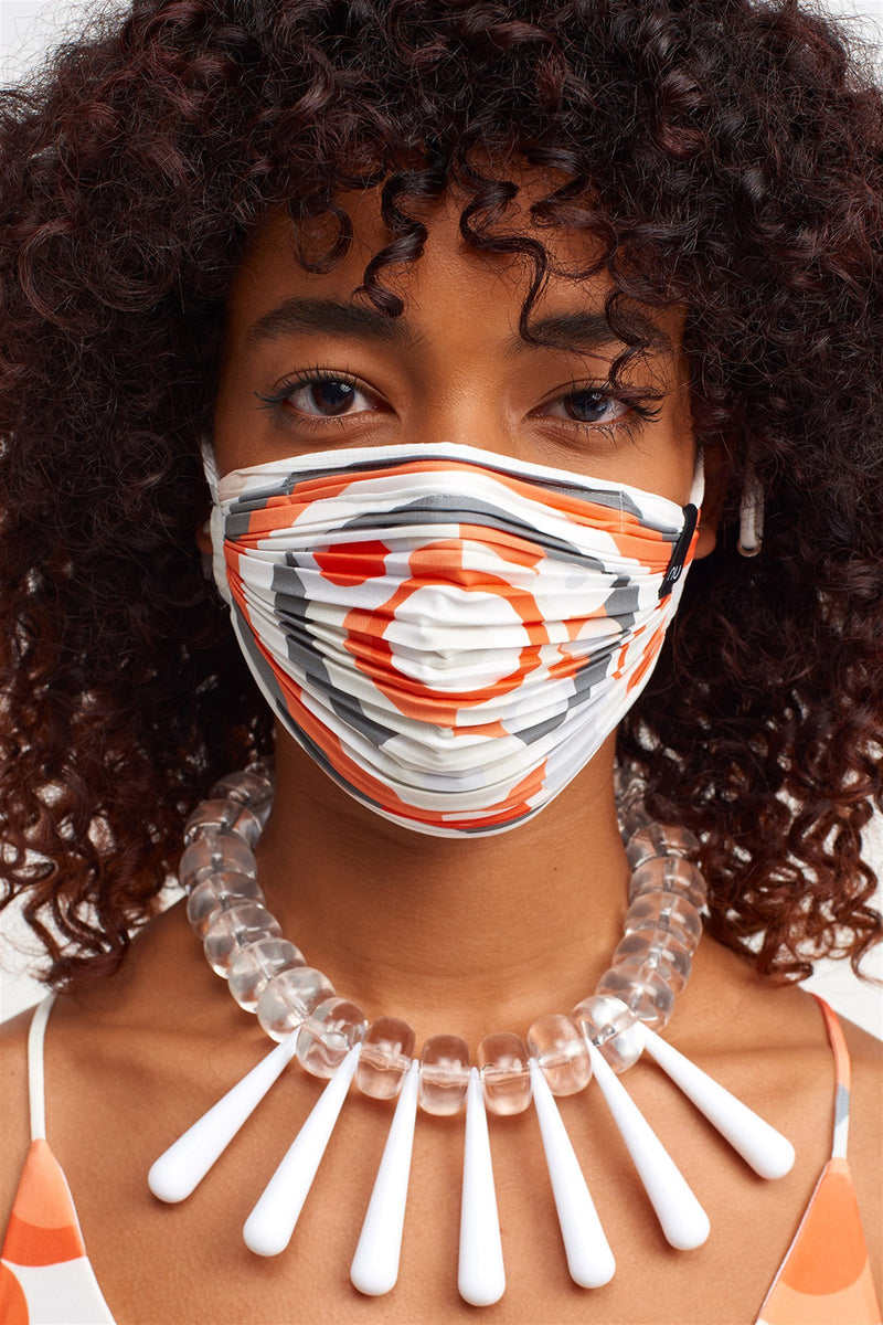NU Printed Pleated Face Mask Multicolor