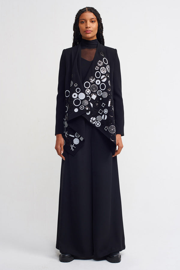 NU Sequin-Embellished Jacket Black