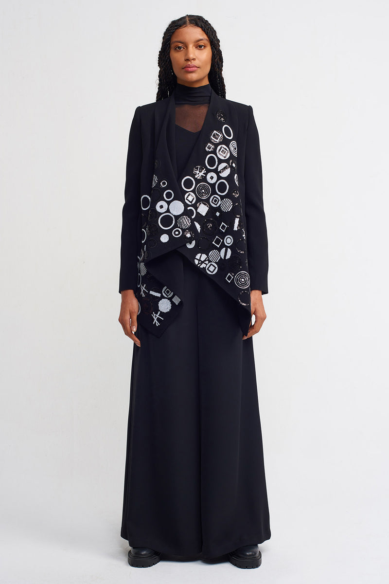 NU Sequin-Embellished Jacket Black