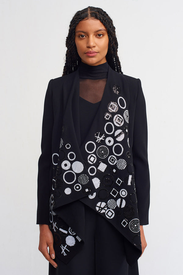 NU Sequin-Embellished Jacket Black