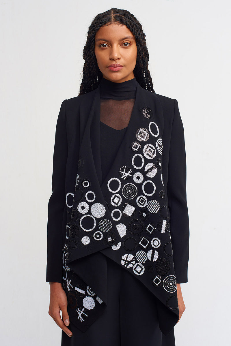 NU Sequin-Embellished Jacket Black